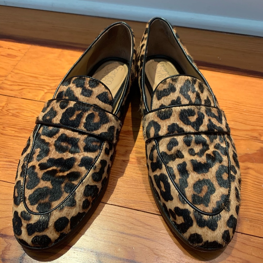 Franco Sarto leopard print loafers